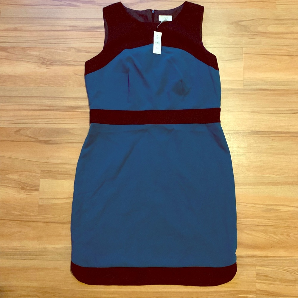 NWT Teal and Black Loft Dress